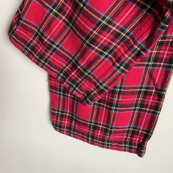 J. Crew Yarn-dyed Cotton Flannel Red Plaid Pajama Lounge Pants Size S Holiday - Picture 8 of 10